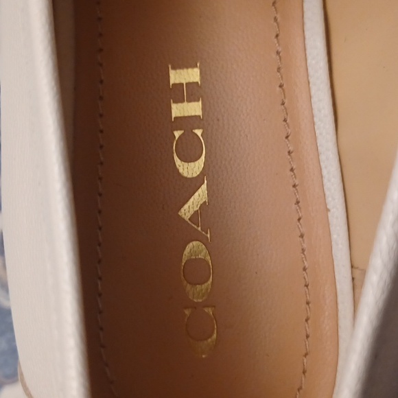 New Coach Leah Women's Cream Leather Lug Sole Loafers SZ 9.5 - Picture 14 of 16